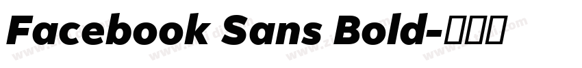 Facebook Sans Bold字体转换